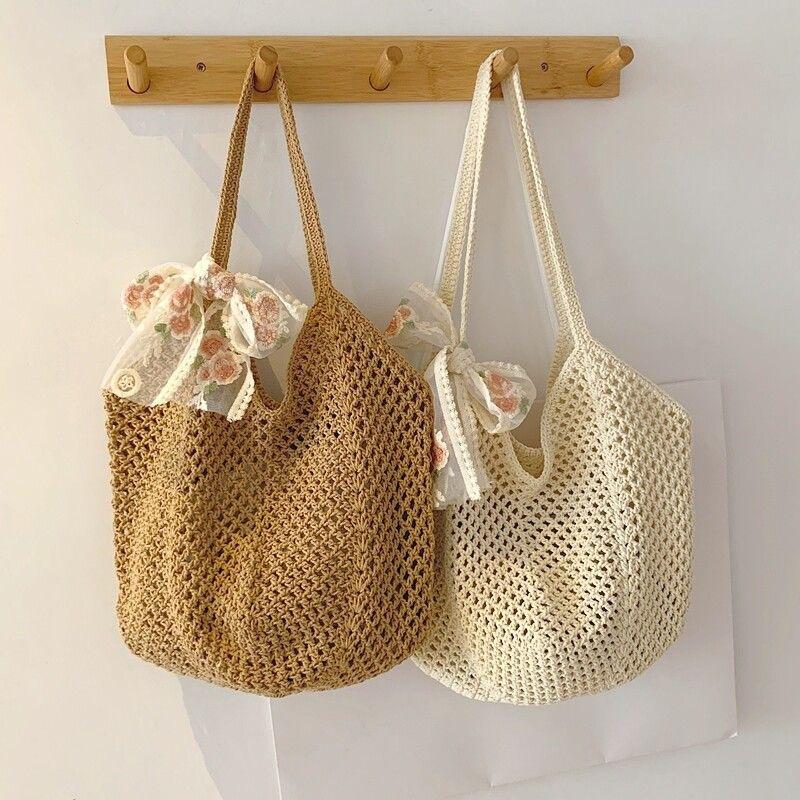 Luxury Beach Bags Ysl - Woven Bags Large Capacity Women's Shoulder