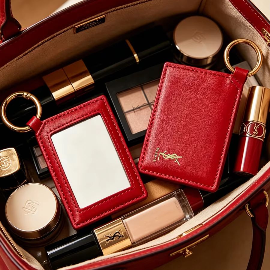 Luxury Beach Bags Ysl - YSL Red Leather Square Mini Pocket