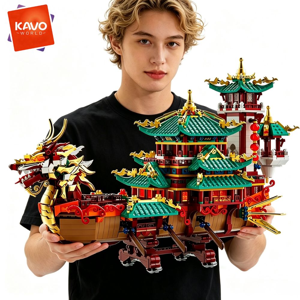 KAVOWORLD 2453pcs Dragon Boat  - đánh giá và giá Luxury Bags From China