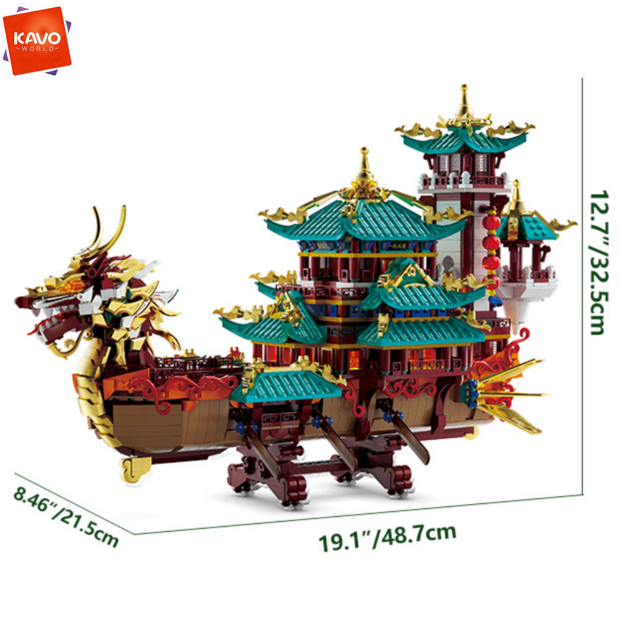 KAVOWORLD 2453pcs Dragon Boat  - đánh giá và giá Luxury Bags From China