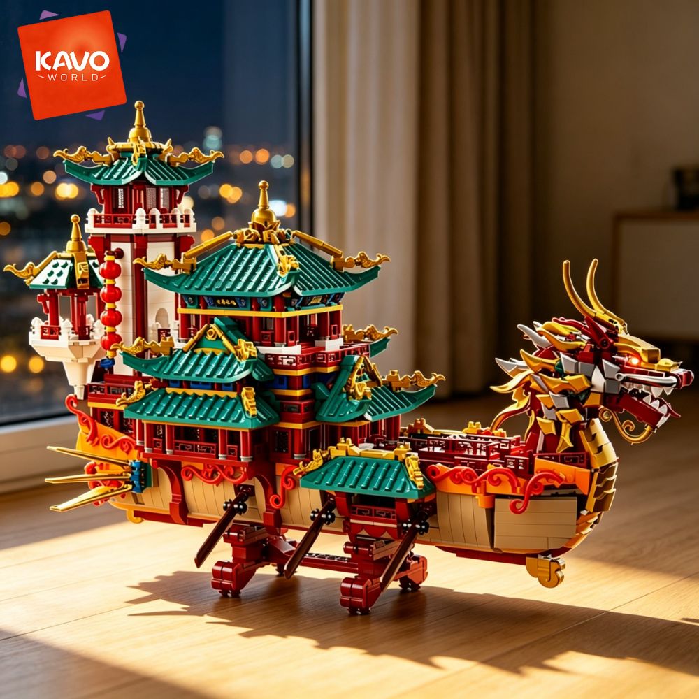 KAVOWORLD 2453pcs Dragon Boat  - đánh giá và giá Luxury Bags From China