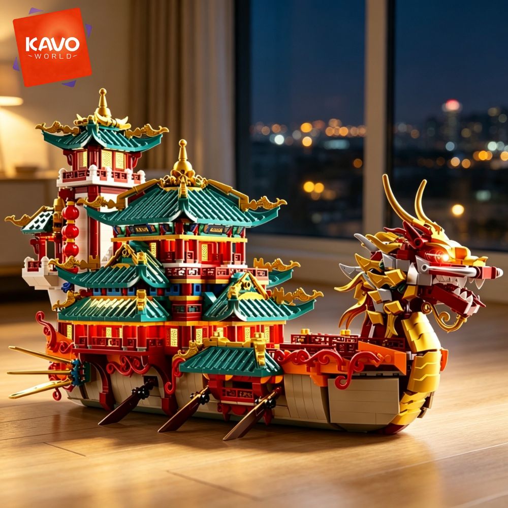 KAVOWORLD 2453pcs Dragon Boat  - đánh giá và giá Luxury Bags From China