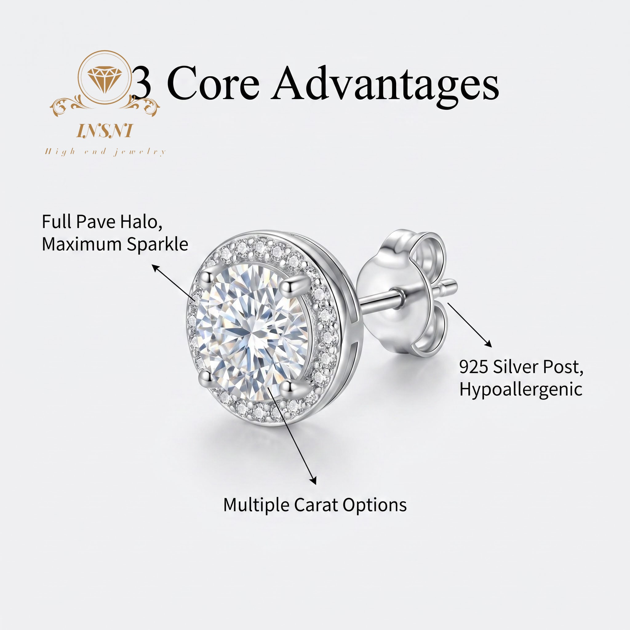 D-color Moissanite Sterling Si - đánh giá và giá Luxury Bags Dropshipping