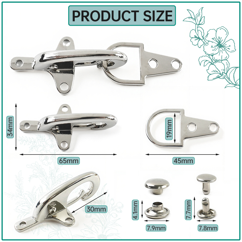 1-5Pcs 4/5cm Silver Metal Buck - đánh giá và giá Luxury Bags With Silver Hardware